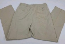 Vintage Polo Ralph Lauren Tan Pleated Chino Pants Relaxed USA Made RL 36 Worn