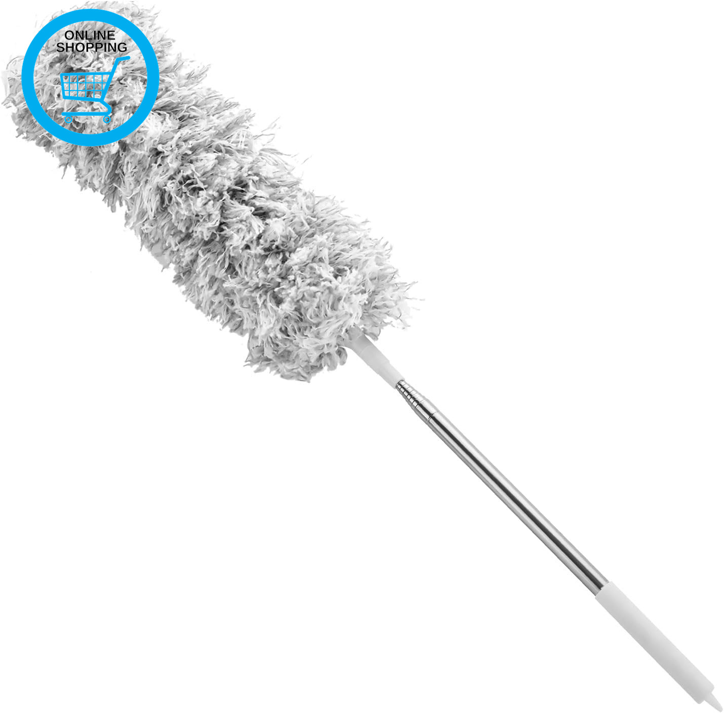 Extendable Microfiber Duster Duster with 108"" Telescoping Extension Pole No Scra
