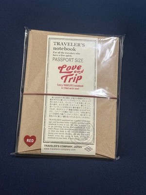 Traveler's Company Love and Trip Limited Edition Red Notebook Passport Size 2025