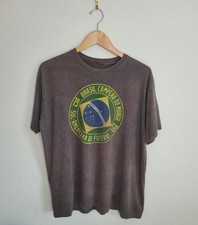 Vintage Brazil 1958 World Cup Soccer Championship Gray T-Shirt Sz L