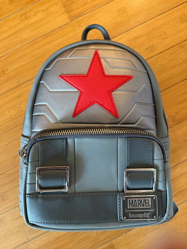 Winter Soldier Marvel Disney Rare Loungefly Mini Backpack Bag New With Tags