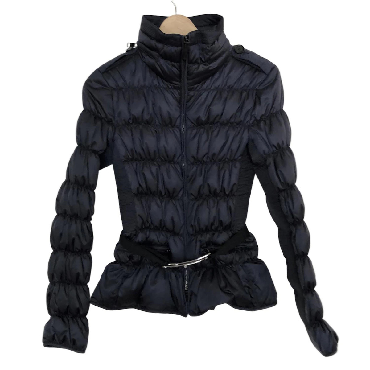 【エミ】BURBERRY LONDON 38 ダウン ラクーン BURBERRY LONDON ダウンコート 38 ベルト ラクーンファー - メルカリ