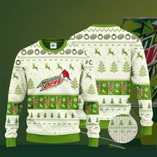 Mountain Dew Santa Hat Christmas Sweater