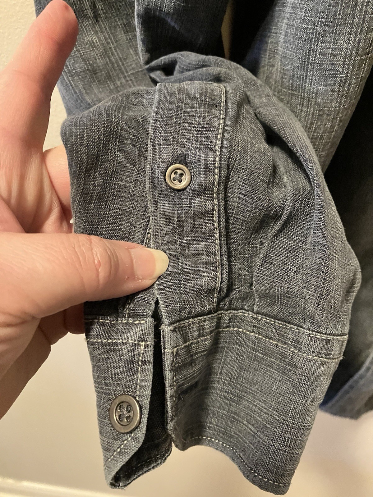 Carbon2Cobalt Eclipse Denim Button Down Collared … - image 5