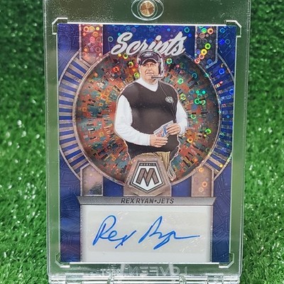 Rex Ryan 2023 Mosaic Scripts No Huddle Blue Auto #S22 New York Jets ESPN Analyst