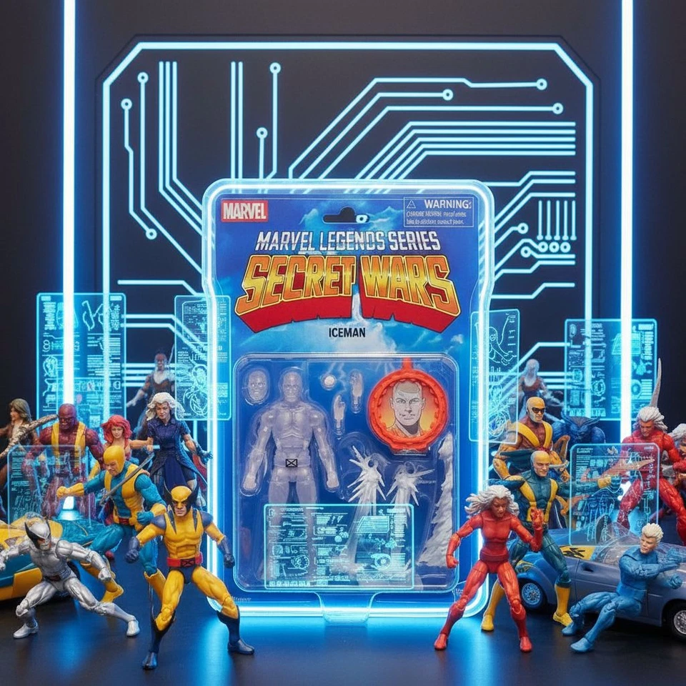 Figura de acción Hasbro Marvel Legends Secret Wars Ice-Man 2025 Foto 2 de 3