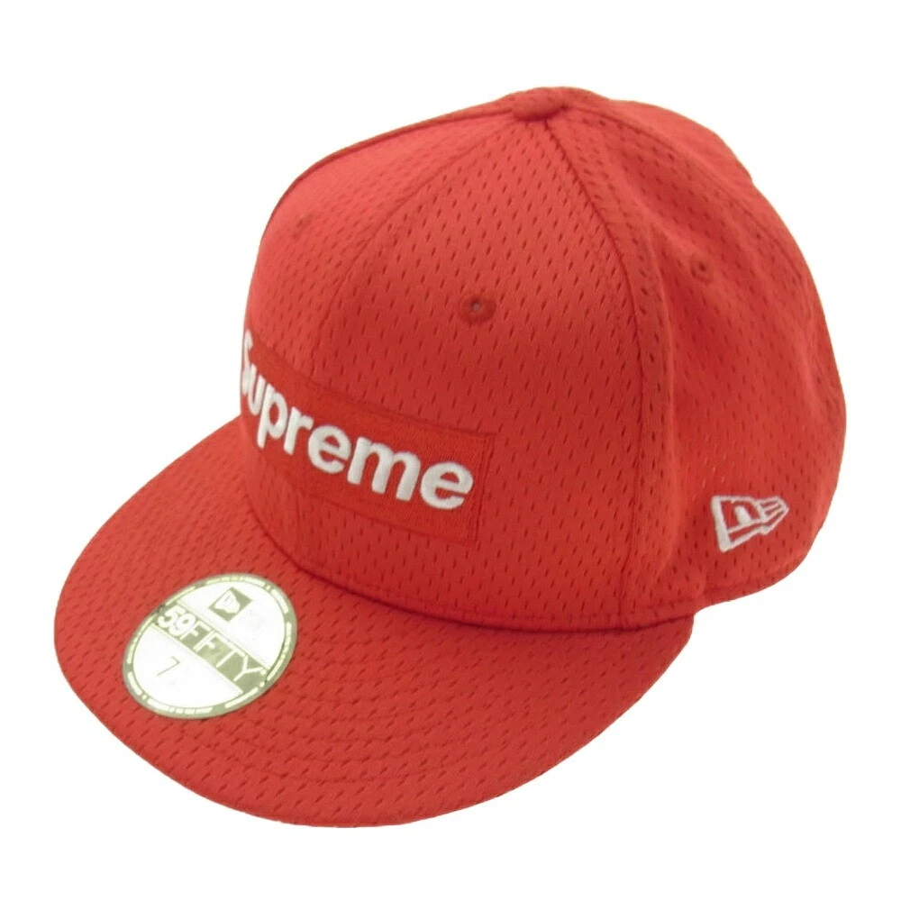 Casquette Supreme 18SS Maille Logo Maille Casquette Chapeau Rouge Homme