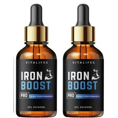 (2 Pack) Iron Boost PRO ED Drops for Men Boost Performance, Stamina & Endurance