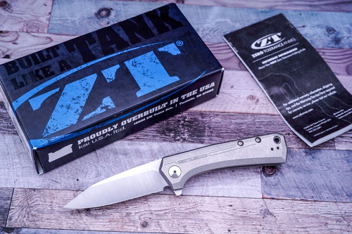 Zero Tolerance/Rexford Design 0808, 2-Tone S35VN, Stonewashed Titanium Handles