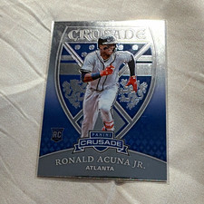 Ronald Acuña Jr. Rookie Card Panini 2018 Crusade Atlanta Braves #18. rookie card picture