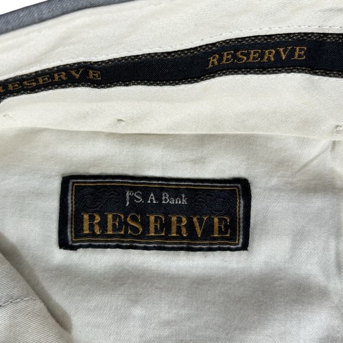 JOS A BANK Reserve Grey Marzotto Wool Dress Pants Mens 35 X 29 (35R) Flat Front - Picture 9 of 12