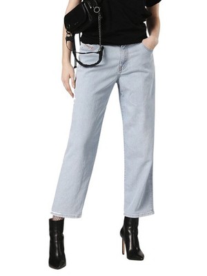 DIESEL Niclah 084RR Damen Jeans W27/L32 Regular Straight High Waist Hellblau