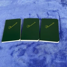 Federal Supply  Service Memoranda Memo Book 3-3/8" x 5-1/2" Green