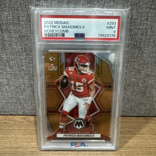 2022 Panini Mosaic Patrick Mahomes II Honeycomb Prizm #293 PSA 9 Super Bowl