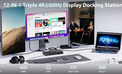 WAVLINK MacBook Neo/Air/Pro 3 4K Displays Windows Docking Station Laptop 12-in-1