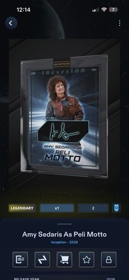 Star Wars Card Trader 2026 Inception S2/W2 Silver Encased Sig Peli Motto - /5