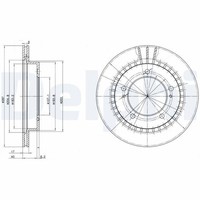 2X Delphi Bremsscheibe Bremsscheiben Satz Bremsen Vorne BG3158