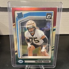 Panini Donruss Optic Rated Rookie Prizm Taliese Fuaga #310 Saints NFL Football