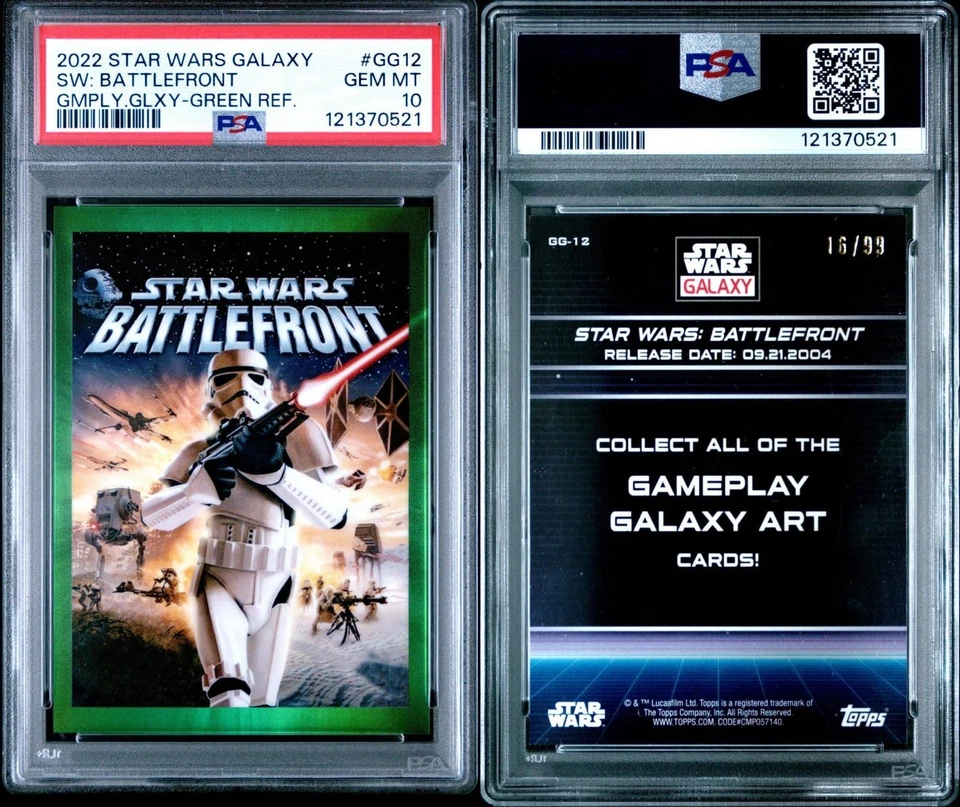 2022 Star Wars Galaxy Battlefront Green #/99 PSA 10 Xbox Case Color Match - Image 3 of 3