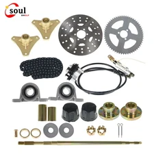 New Drift Trike Go Kart Rear Live Axle Kit Sprocket Hub Brake Assembly Hub Chain