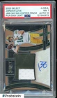 JORDAN LOVE 2023 SELECT COPPER PRIZM PATCH/AUTO FOOTBALL CARD PSA 7 NM AUTO 10