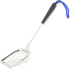 Metal Cat Litter Scoop   Long Handle Cat Poop Scooper for Litter Box 15  , Heav