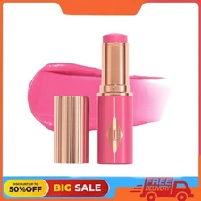 Charlotte Tilbury Unreal Lip + Cheek Glow Blush Stick Hyaluronic Acid,Pinky Glow
