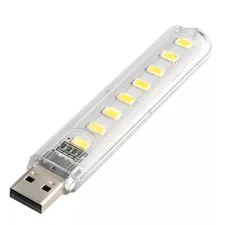 2× Low Voltage Lights Led Book Lights Mini Protable USB Night Light 8 leds Light