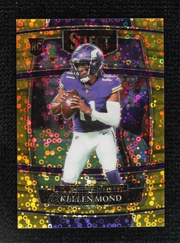 2021 Panini Select Concourse Gold Disco Prizm 4/10 Kellen Mond #64 Rookie RC s6i