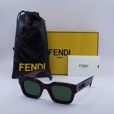 New Fendi FE40119I 54N Dark Havana/Green 50-22-150 Sunglasses