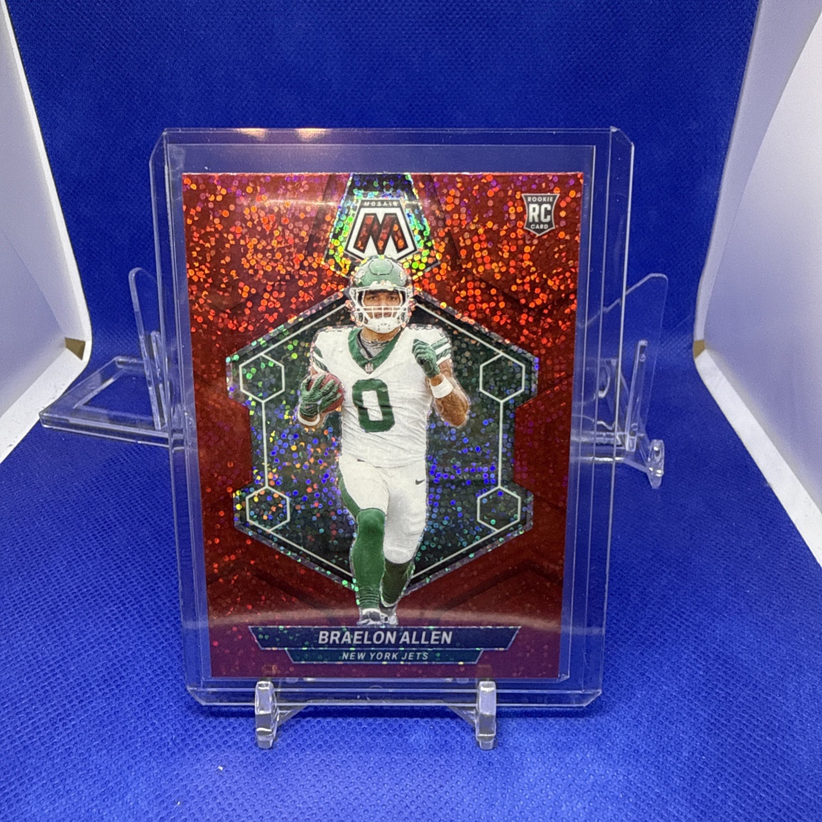 2024 Mosaic Braelon Allen RC Red Sparkle Prizm Rookie #389 Jets