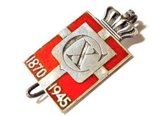 1945 Georg Jensen Denmark King Christian X Birth Commemorative Antique Pin Broo