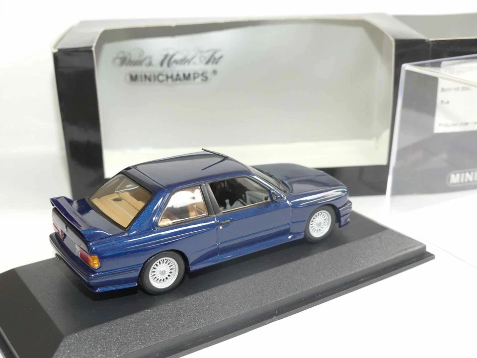 BMW M3 E30 Bleu MINICHAMPS 1:43 - Photo 2/2