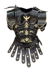 Black Spartan 300 Muscle Armor Suit  Roman Knight LARP Cosplay Costume Set