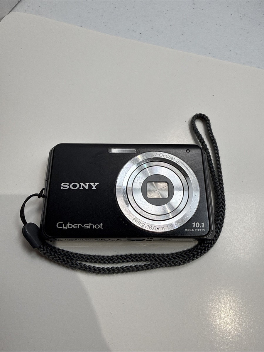Sony Cyber-shot DSC-W180 10.1MP Digital Camera - Black Works - No