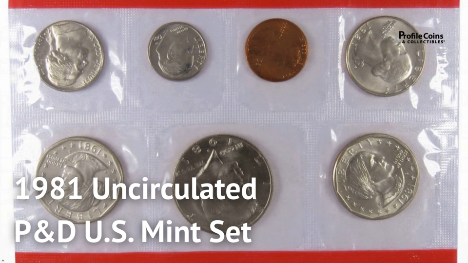 1981 Uncirculated Coin Set U.S Mint Original Government Packaging OGP ...