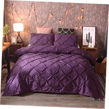 Pintuck Duvet Cover Set Size Pinch Pleat Duvet Cover Tufted Queen Purple