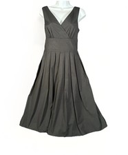 Brooks Brothers Size 8 Black Sleeveless Cotton Dress Gothic Work Casual NWOT