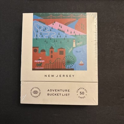 NJ Adventure Bucket List 50 Scratch Off Cards Box New Jersey NIB Sealed Fun Ride