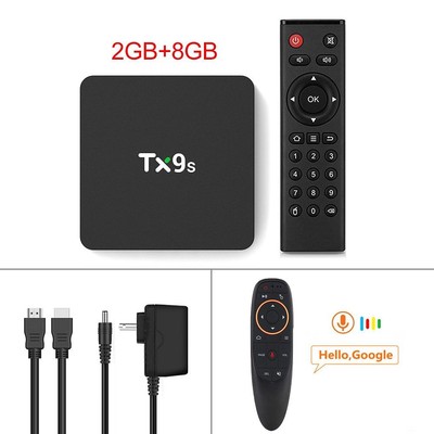 Tx9s Media Player Abs Material Android Smart Network Tv Box With Remote Control 