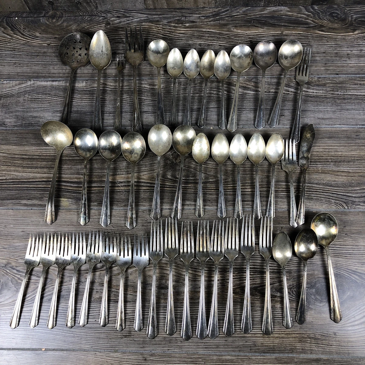 Wm. Rogers Silverware Antique US Silver-Plated Flatware for sale