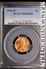 1946-D Lincoln Wheat Cent-PCGS MS 65 Red Choice Gem BU No Reserve #SLK997