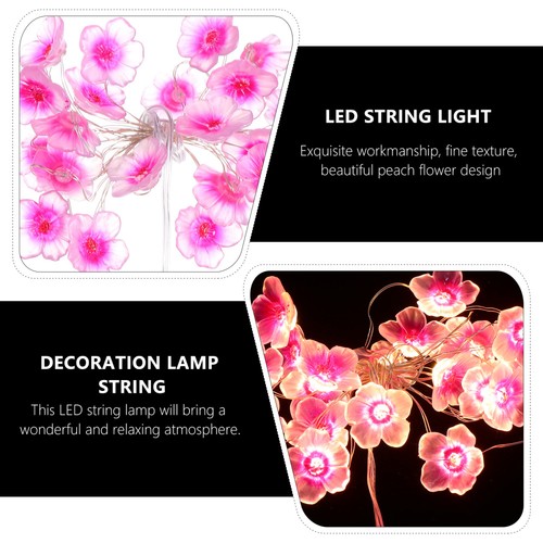 1 Set String Blumengartenlampe Rasenlampe ohne Batterie (rosa) - Bild 6 von 12