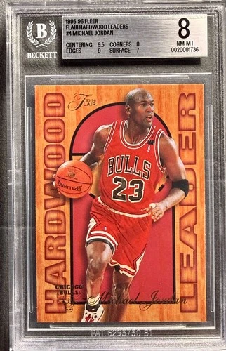 🔥 1995-96 Fleer Flair Hardwood Leaders - MICHAEL JORDAN #4 - BGS 8!!