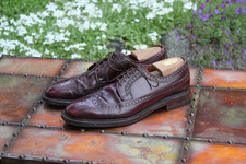 Vintage Church's Wingtip Dress Shoes Brogue Burgundy 10 B Oxblood Brown