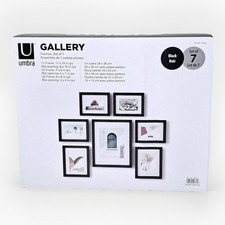 Umbra Gallery Photo Frames 7 Piece - BLACK