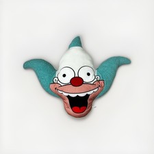 The Simpsons Krusty the Clown Plush Pillow Toy Factory Teal Sherpa Hair 22x31"