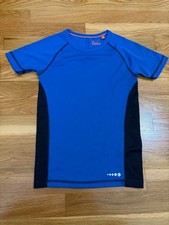 Boden Athletic T-shirt 7-8Y Blue with Black accents