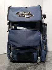 Boombah Superpack Bat Bag Baseball/Softball Bat Backpack - Blue, Gray