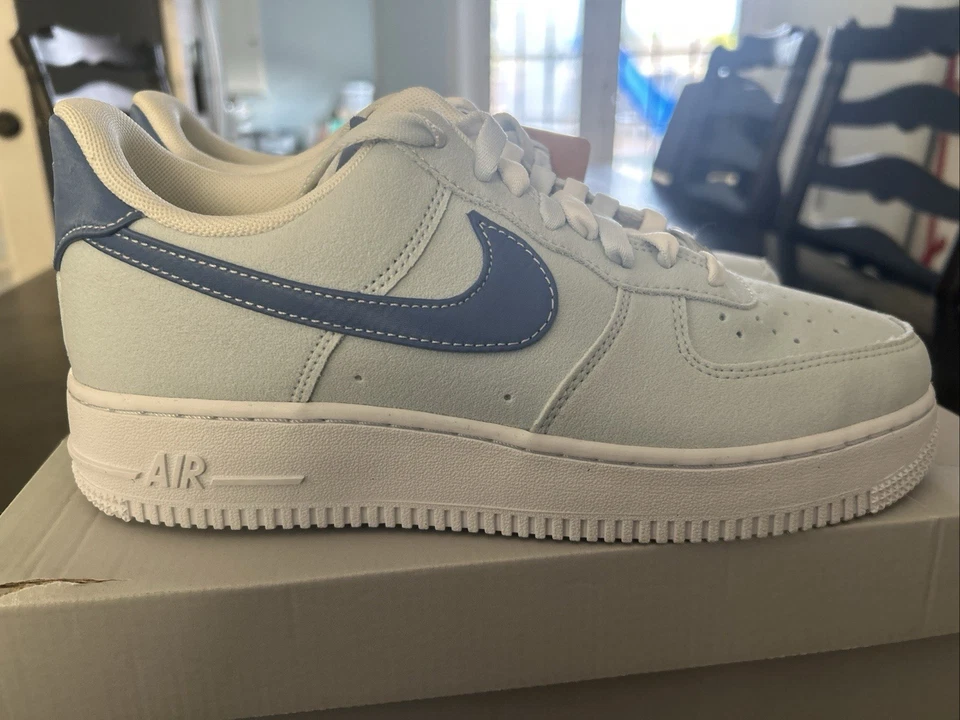 Nike Women’s Airforce One 07 Size 9.5 Blue Tint Polar White FN7185 423 New - Image 3 of 4